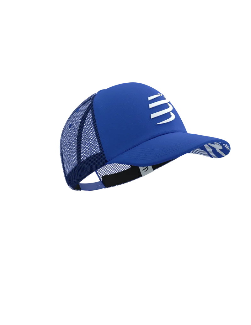 Compressport Unisex's Trucker Cap - Dazz Blue/White