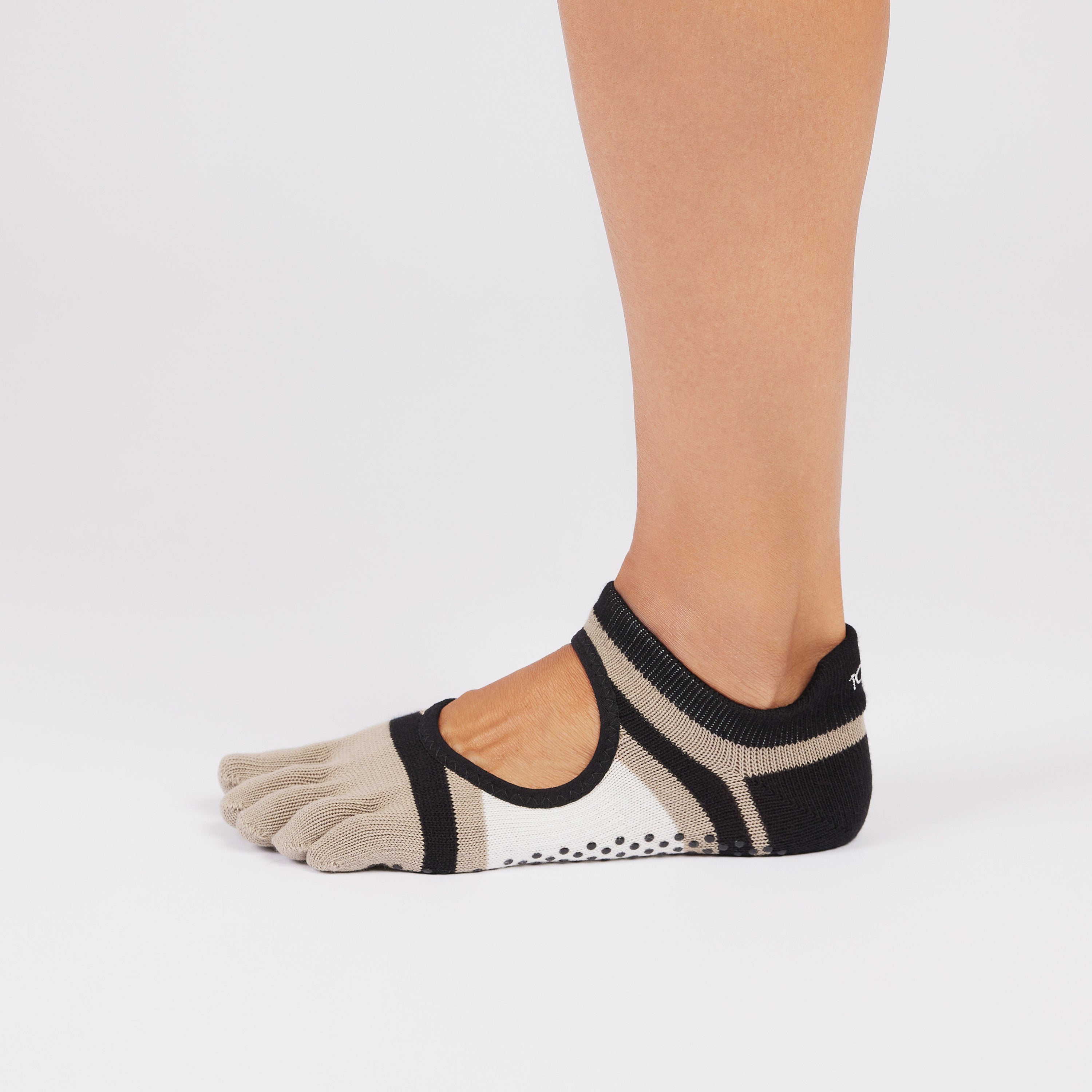 TOESOX Full Toe Bellarina - Shitake Stripe