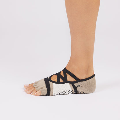 TOESOX Half Toe Elle - Shitake Stripe