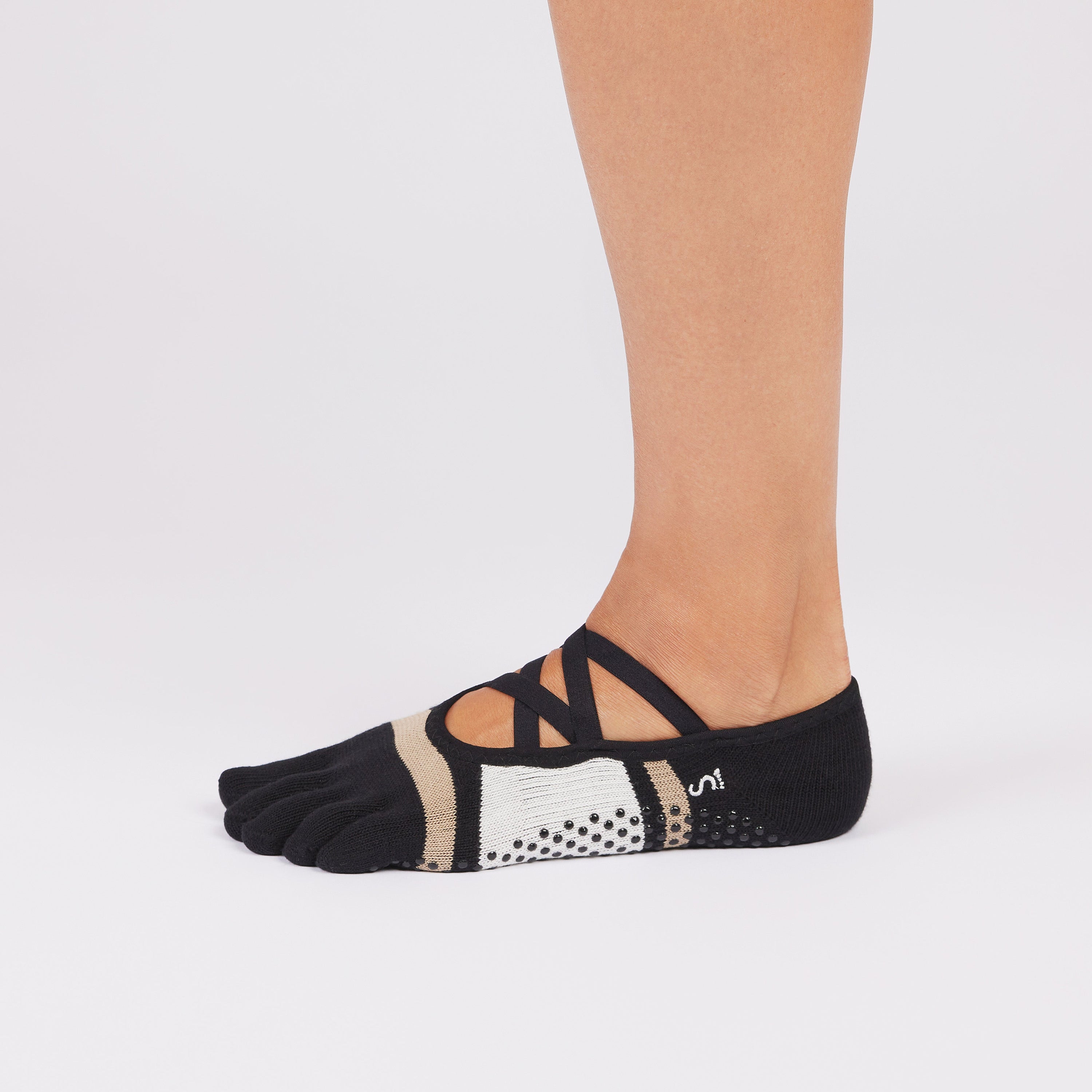 TOESOX Full Toe Elle - Oat Stripe