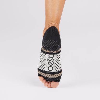 TOESOX Half Toe Elle - Oat Stripe