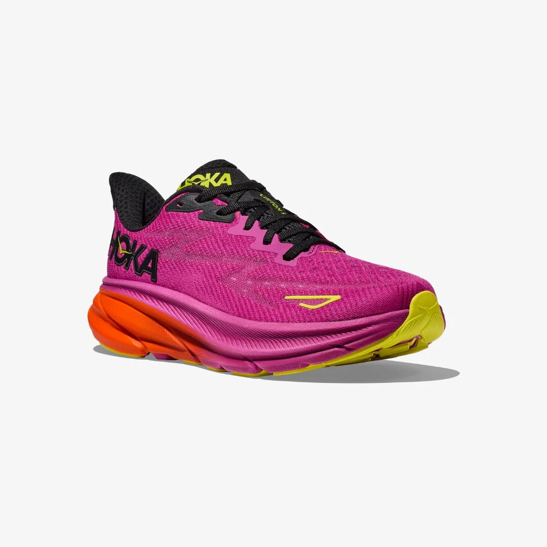 HOKA Women's Clifton Fushia/Black - Main Image