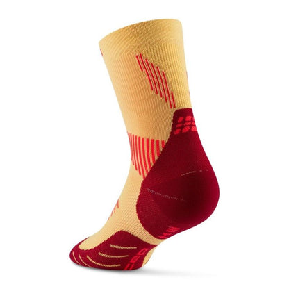 CEP Women's Run Socks Mid-Cut 5.0 - Marigold/Burgundy