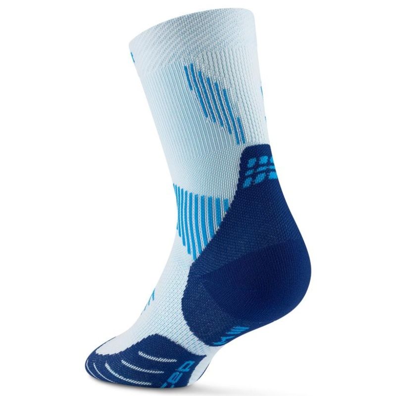 CEP Men's Run Socks Mid-Cut 5.0 - Ice/Blue