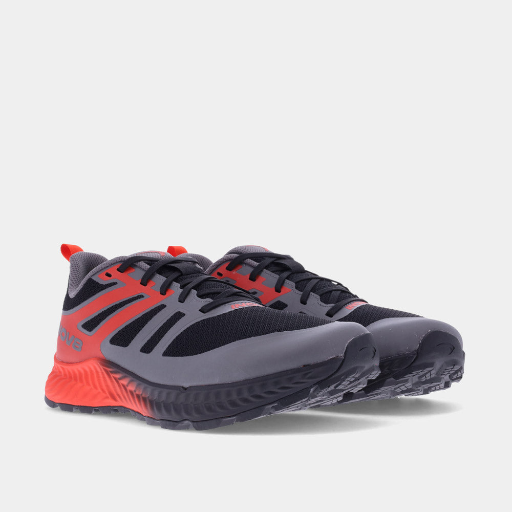 INOV8 Men's TrailFly (M) Wide - Black/Fiery Red/Dark Grey
