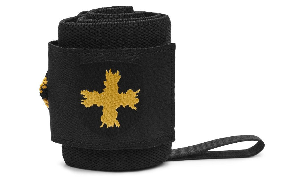 Harbinger Red Line Thumb Loop Wrist Wraps 18" - Gold/Black