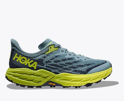 HOKA Men's Speedgoat 5 WIDE - Stone Blue/Dark Citron