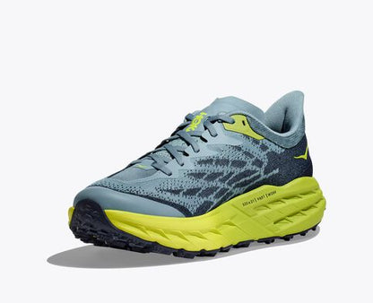 HOKA Men's Speedgoat 5 WIDE - Stone Blue/Dark Citron