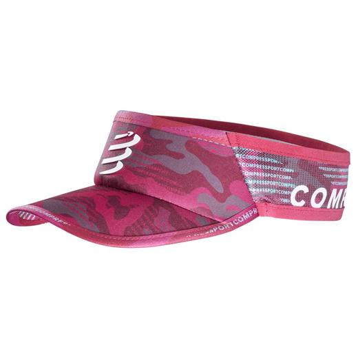 Compressport Visor Ultralight Camo Burgundy - Camo Neon