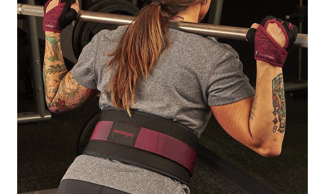 Harbinger Women's 5" Foam Core Belt- Black/Merlot