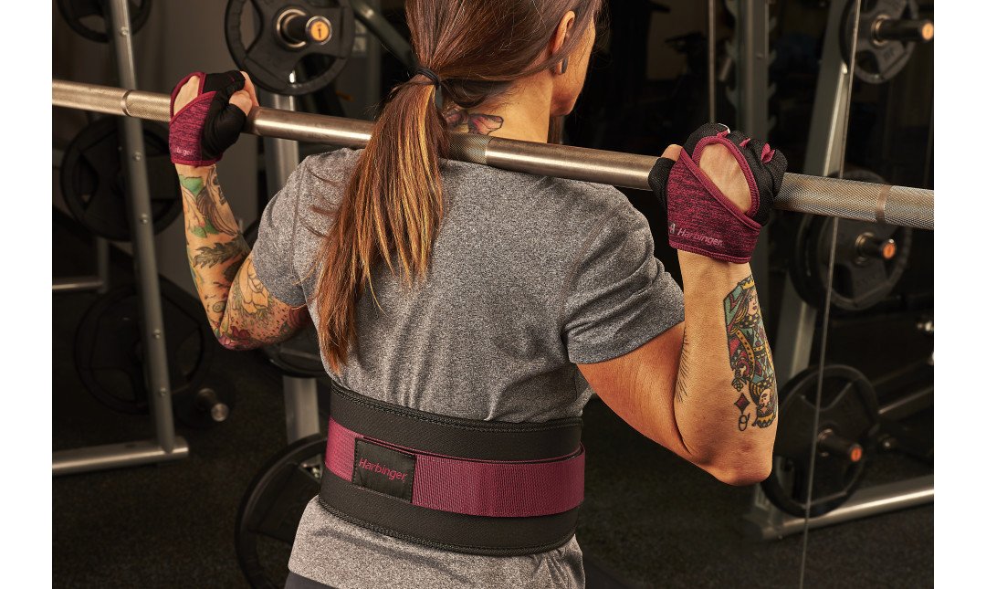 Harbinger Women's 5" Foam Core Belt- Black/Merlot