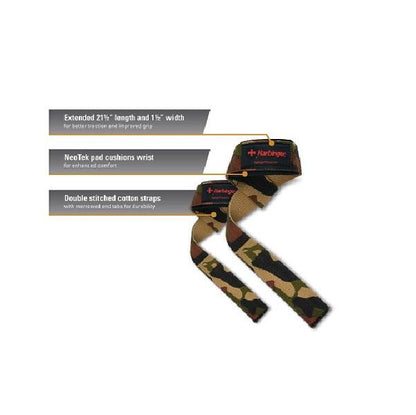 Harbinger Padded Cotton Lifting Straps 21.5- Camo