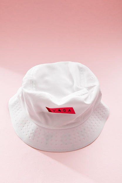 VAGA Feather Racing Cap - White/Neon Pink/Flame Red/Navy