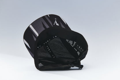 VAGA Feather Racing Cap - Black/Charcoal/Mist Grey/White