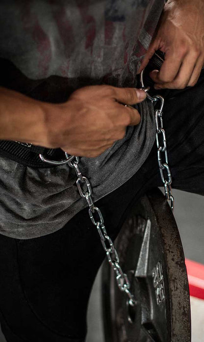 Harbinger PolyPro Dip Belt - Black Gunmetal Chain