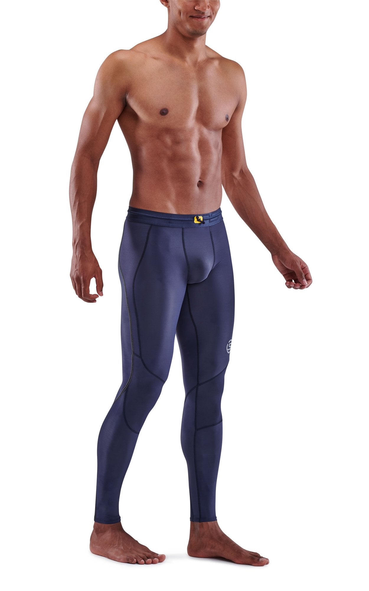 Skins Men's Compression Long Tights 3-Series - Navy Blue