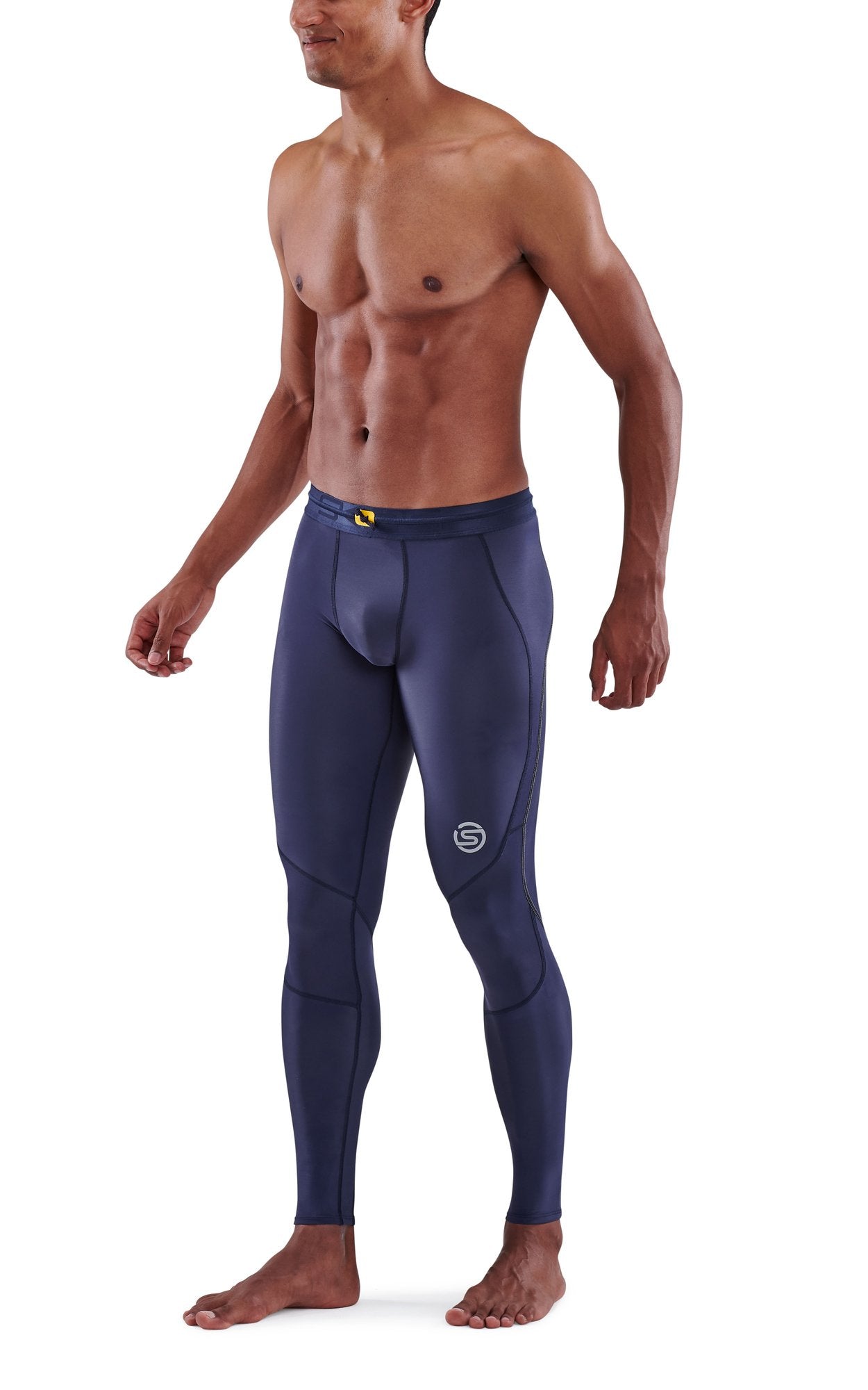 Skins Men's Compression Long Tights 3-Series - Navy Blue