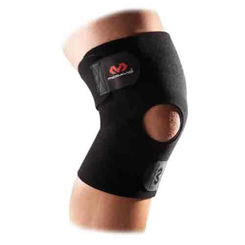 McDavid Knee Wrap/Adjustable w/open patella - Black