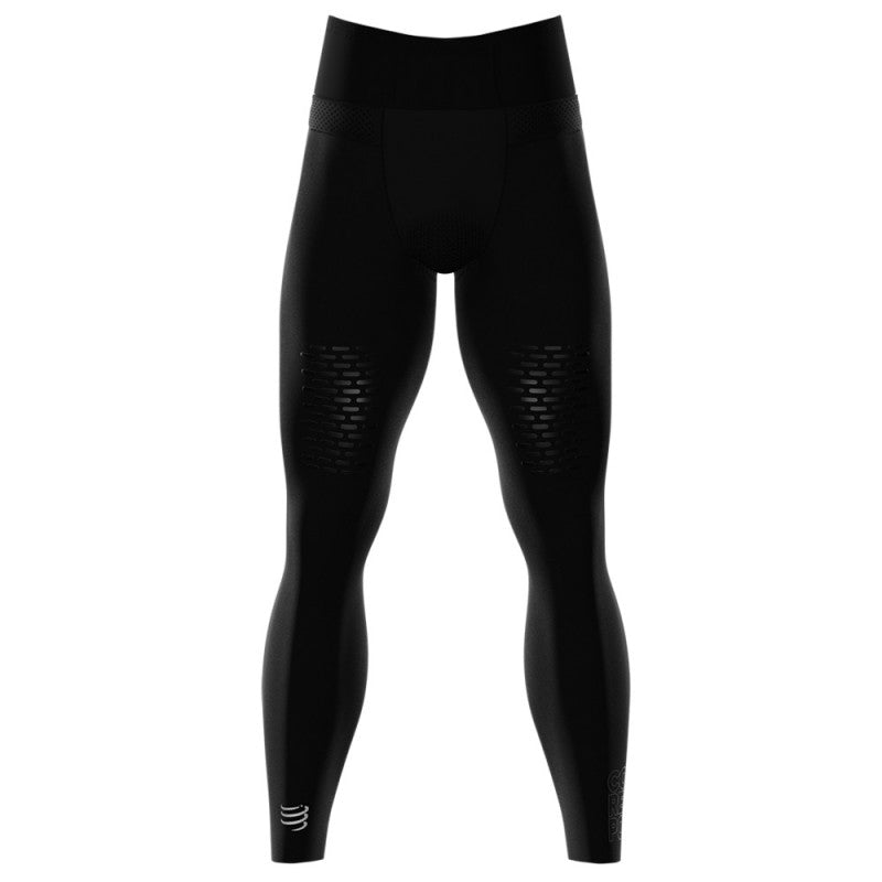 COMPRESSPORT UNISEX TRAIL RUNNING UNDER CONTROL FULL TIGHTS - BLACK