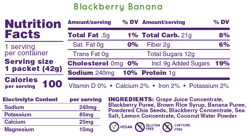 Huma Gel Plus - Blackberry Banana + Electrolytes