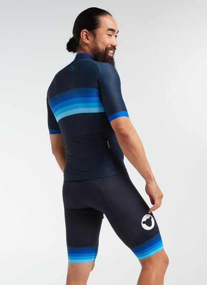 Black Sheep Men's Essentials TOUR Jersey - Navy Blue Stripe