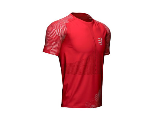 Compressport Men's Racing SS Tshirt - Red/White