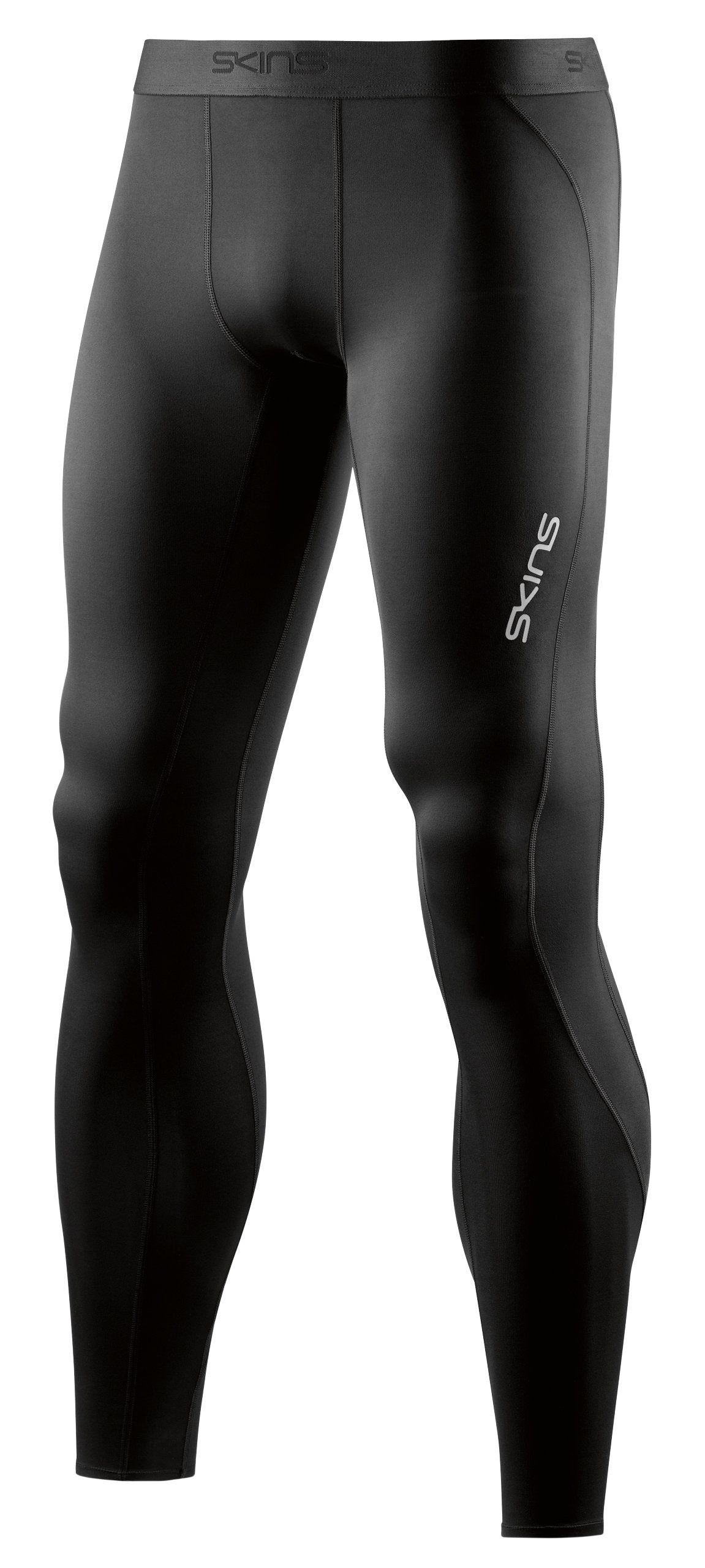 SKINS DNAMIC MENS LONG TIGHTS BLACK/SILVER