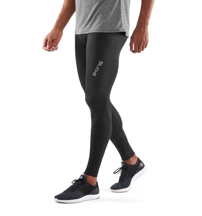 SKINS DNAMIC MENS LONG TIGHTS BLACK/SILVER