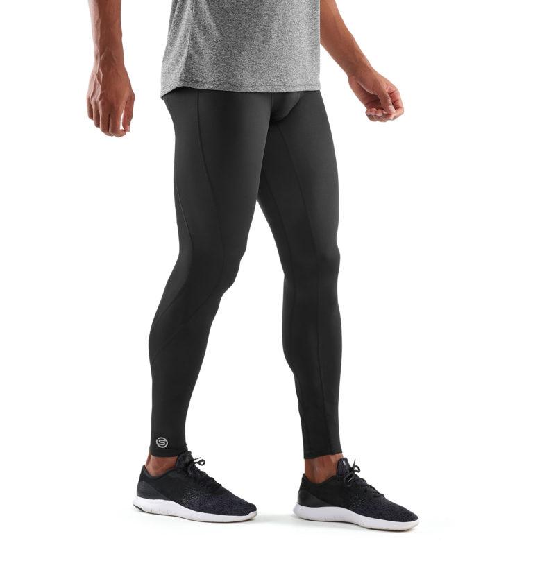 SKINS DNAMIC MENS LONG TIGHTS BLACK/SILVER