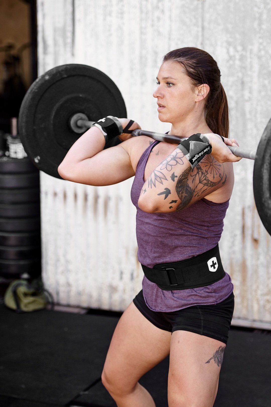 Harbinger Red Line Thumb Loop Wrist Wraps 18" - Grey Camo