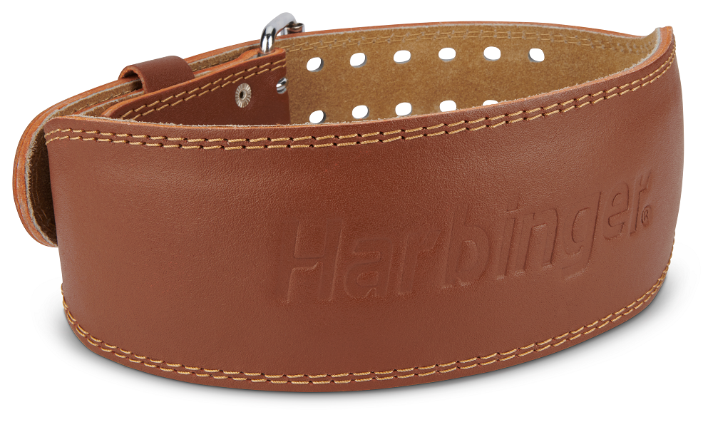 Harbinger Unisex Padded Leather Belt 6''- Brown