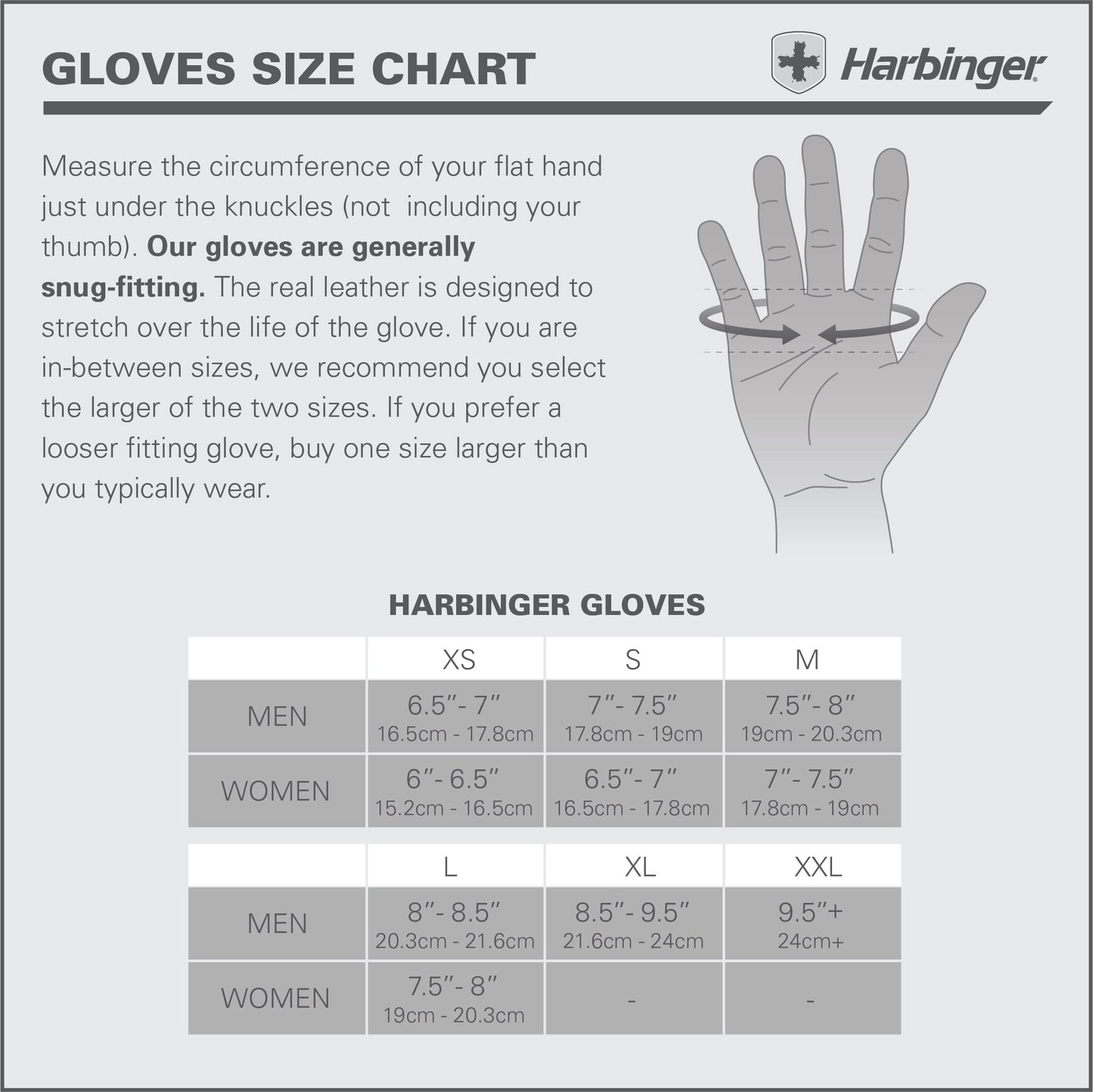 Harbinger Women Palm Guard - Black/Gray Heather