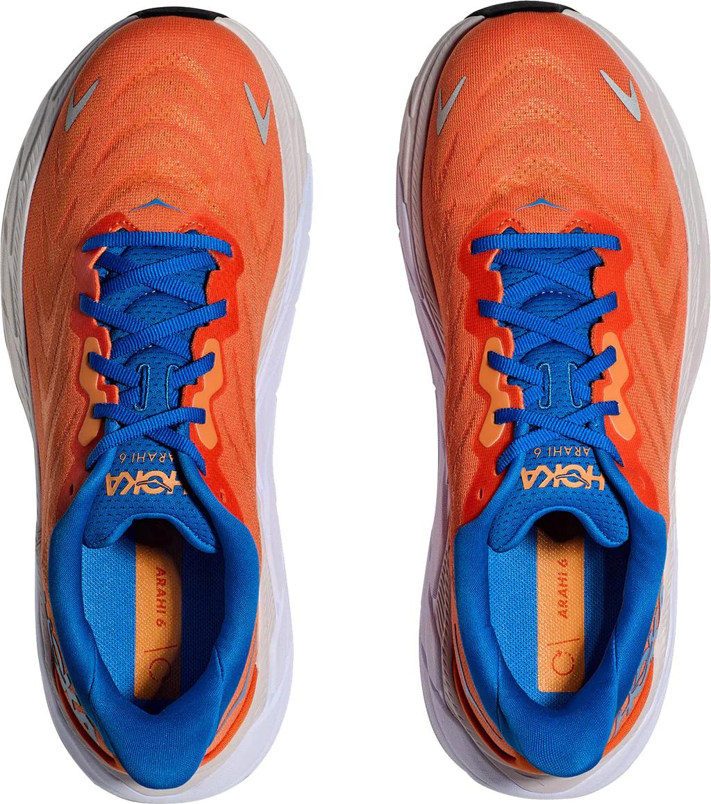 HOKA Men's Arahi 6 WIDE - Vibrant Orange/Coastal Sky