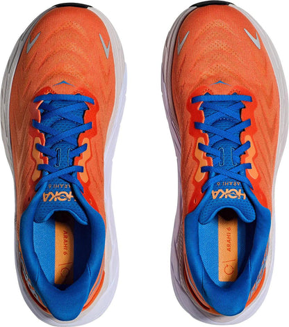 HOKA Men's Arahi 6 WIDE - Vibrant Orange/Coastal Sky