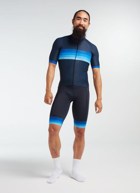 Black Sheep Men's Essentials TOUR Jersey - Navy Blue Stripe