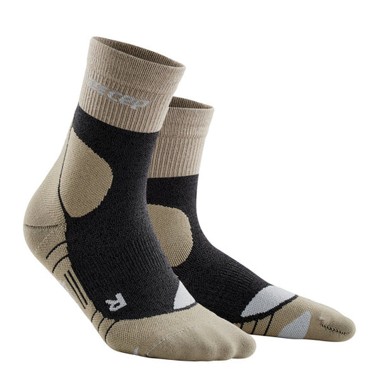 CEP Men's Hiking Merino Mid-Cut Socks - Sand/Grey ( WP3CH4 )