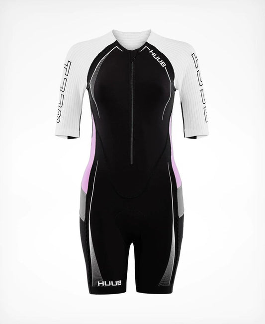Huub Women's Anemoi Aero Tri Suit - Black/White/Pink