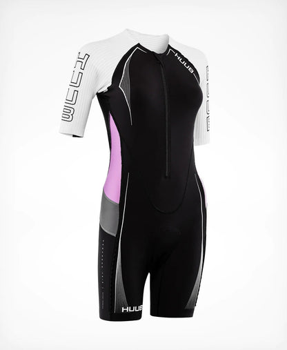Huub Women's Anemoi Aero Tri Suit - Black/White/Pink