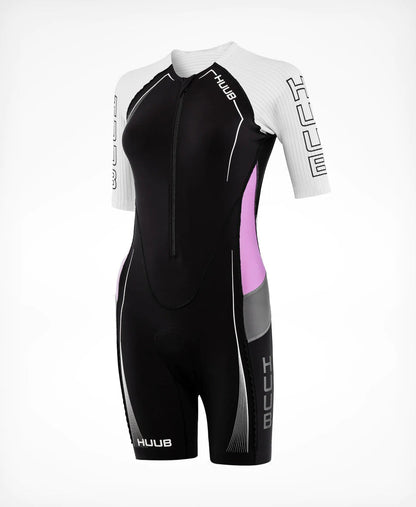Huub Women's Anemoi Aero Tri Suit - Black/White/Pink