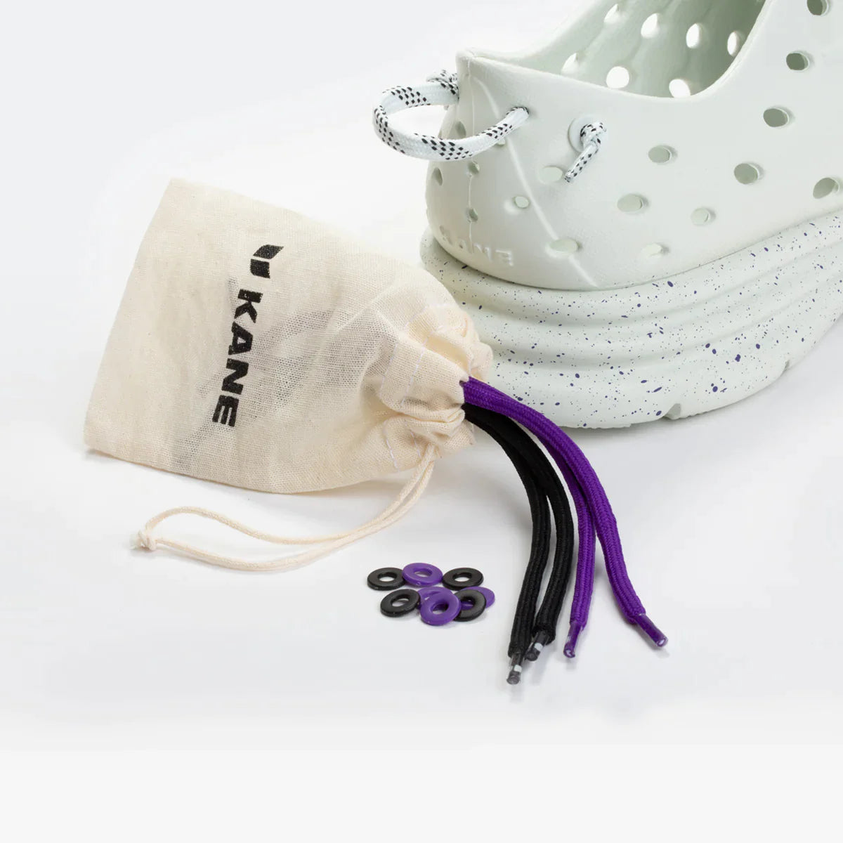 KANE Active Recovery Shoe - Cloud Gray / Purple Speckle