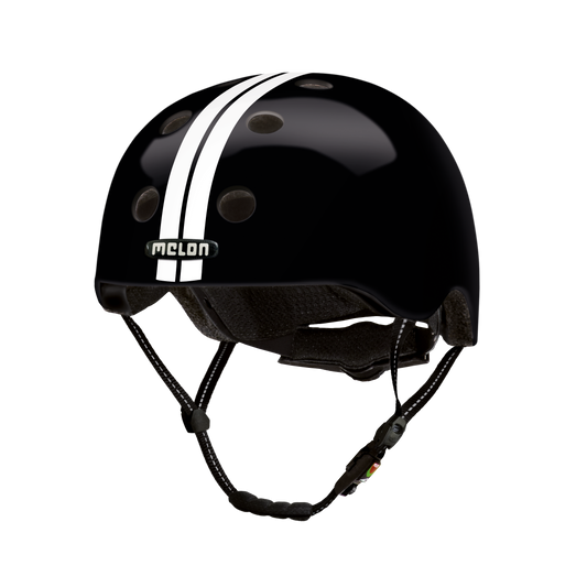 Melon Straight White Black Helmet - MUA.S008G