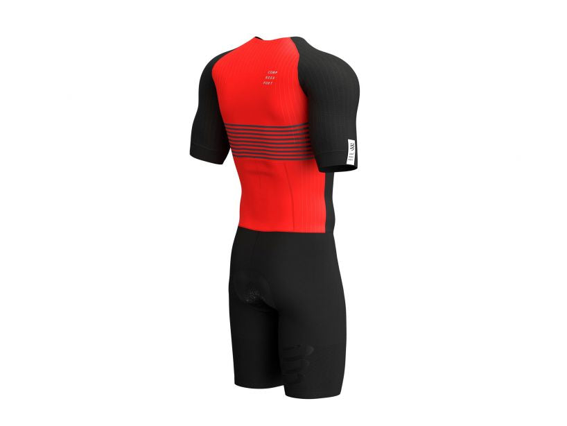 Compressport Men's Aero SS Trisuit - Black/Red AM00126B_906
