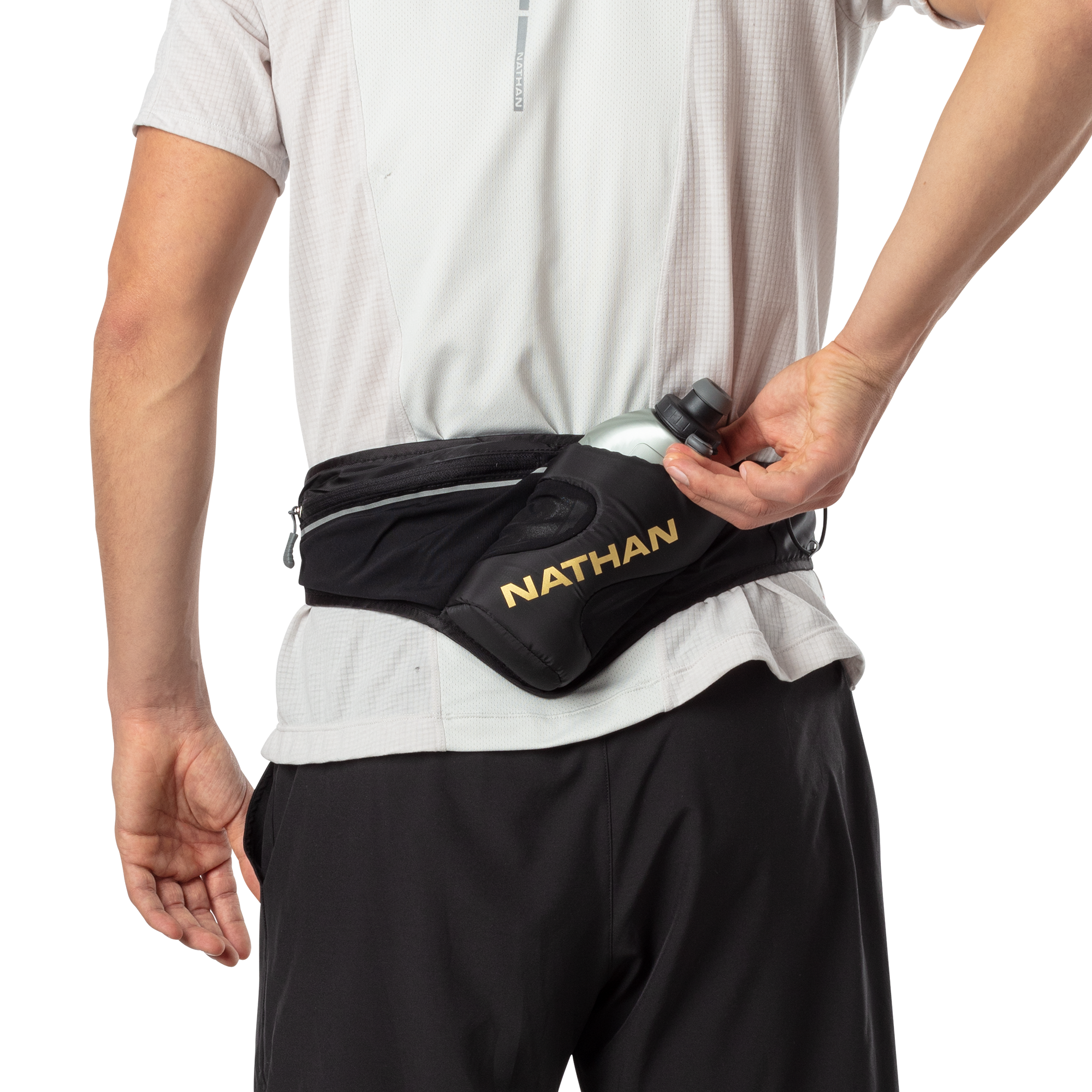 Nathan Peak Hydration Waist Pak 535ml - Black/Gold