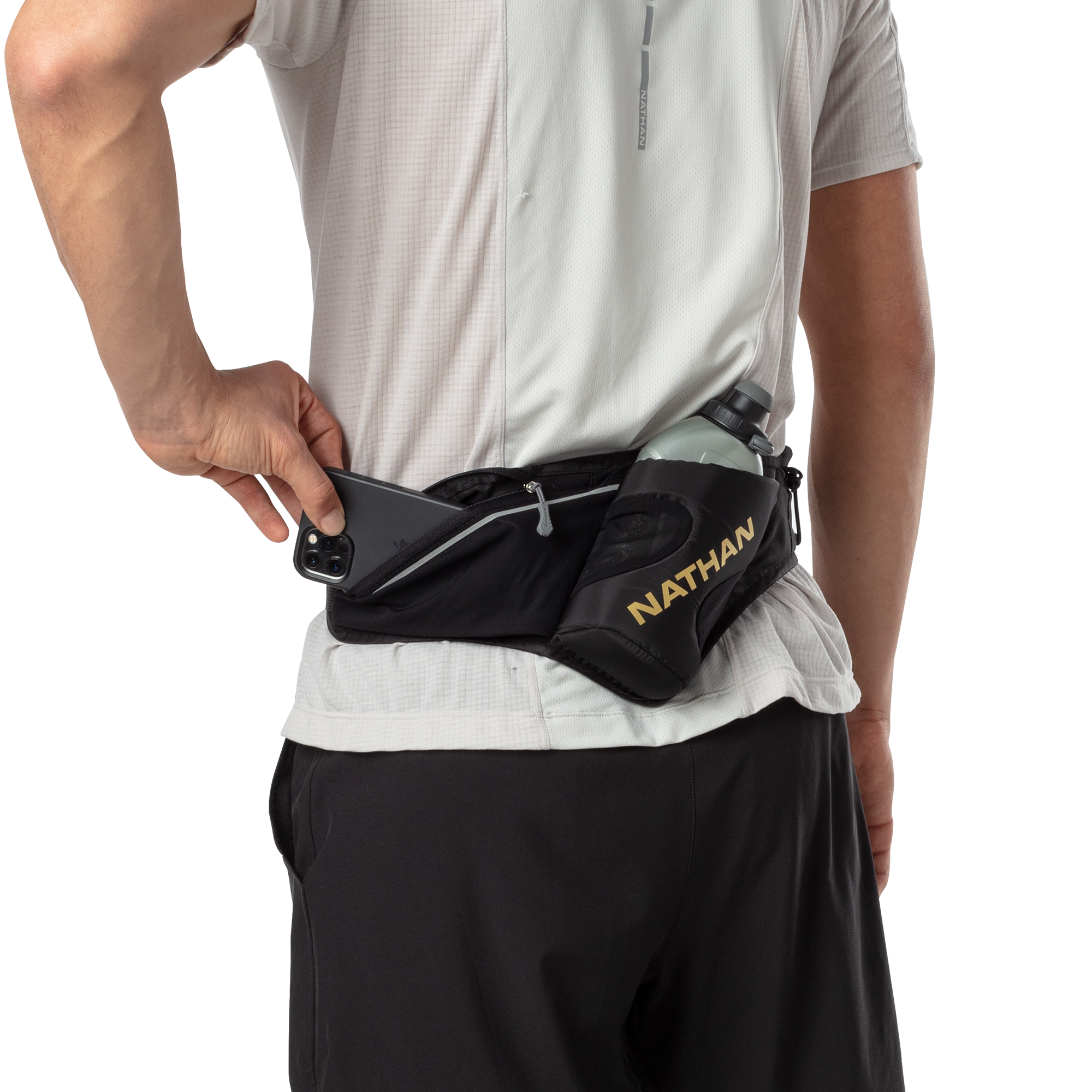 Nathan Peak Hydration Waist Pak 535ml - Black/Gold