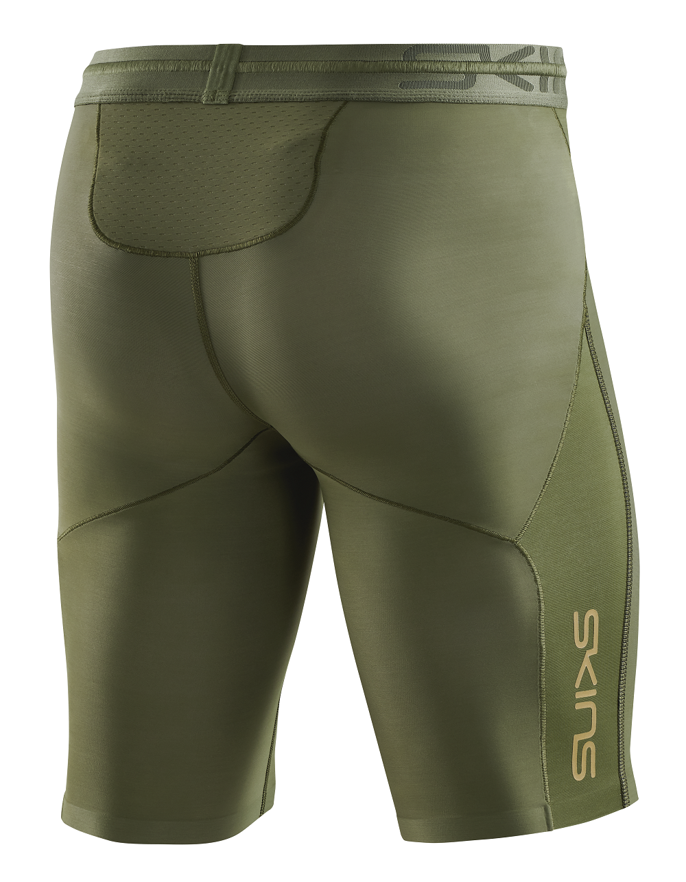 SKINS Men's Compression Half Tights 5-Series - Khaki