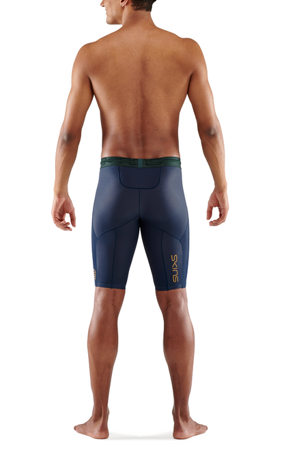 SKINS Men's Compression Half Tights 5-Series - Battleship