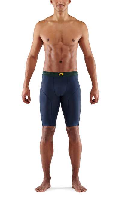 SKINS Men's Compression Half Tights 5-Series - Battleship