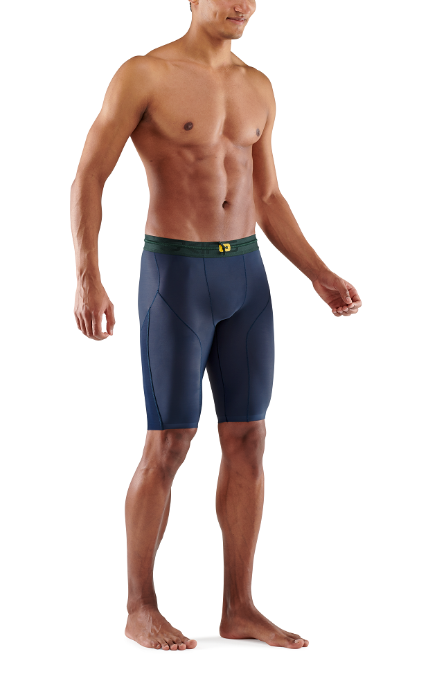 SKINS Men's Compression Half Tights 5-Series - Battleship