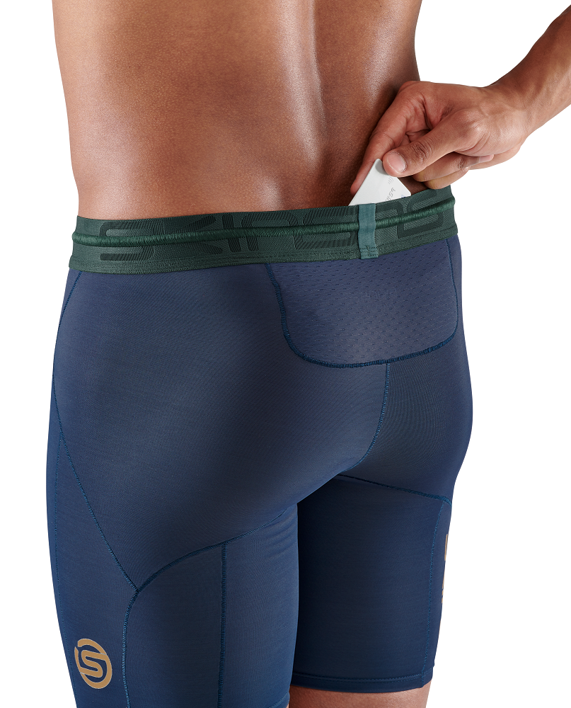 SKINS Men's Compression Powershorts 5-Series - Battleship