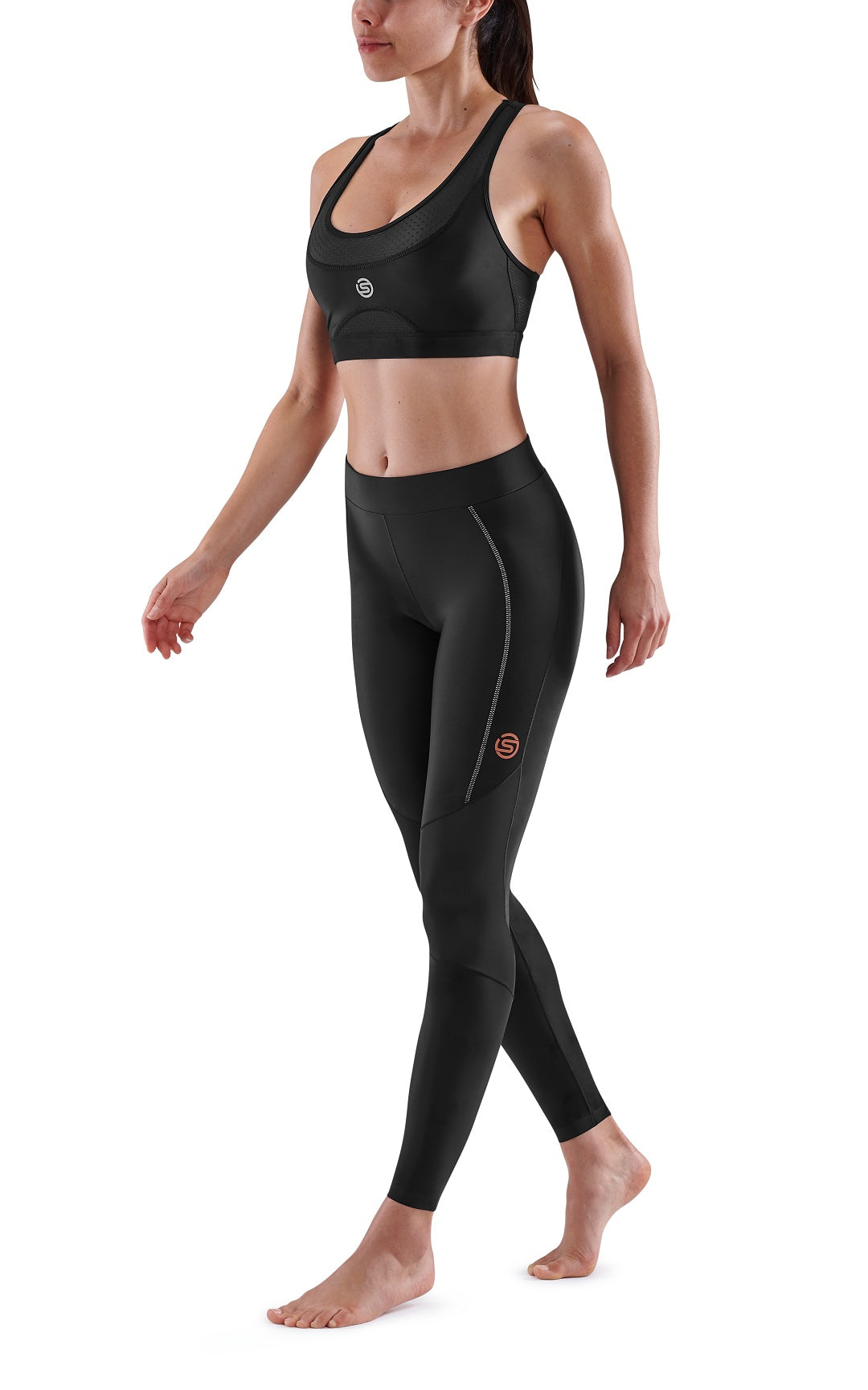 SKINS Women's Compression Long Tights 5-Series - Black – Key Power